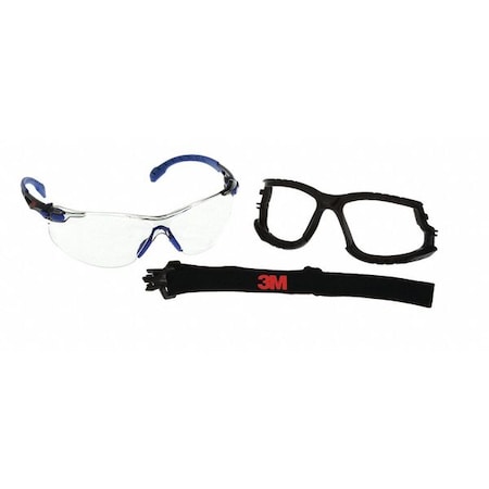 Solus 1000 TPE, Safety Glasses, Scotchgard Anti-Fog & Anti-Scratch, Gray Lens, Clear Frame MPN:S1107SGAF-KT
