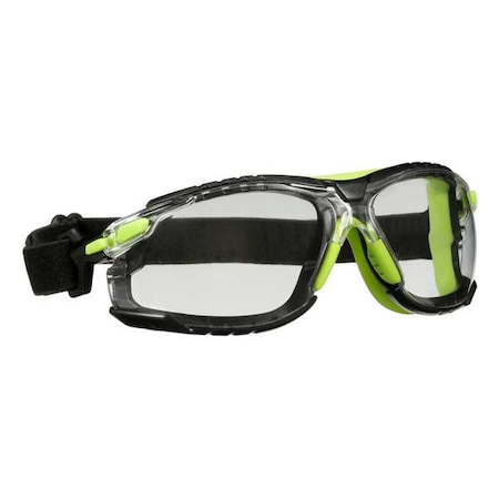 Solus 1000 TPE, Safety Glasses, Scotchgard Anti-Fog & Anti-Scratch, Clear Lens, Green/Black Frame MPN:S1201SGAF-TSKT