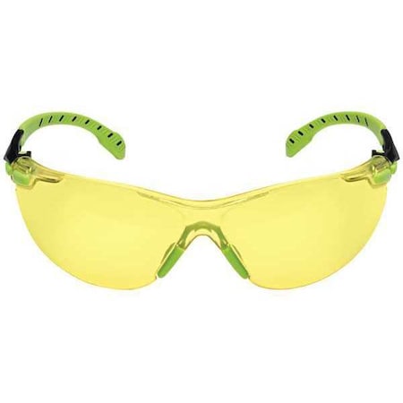 Solus 1000, Safety Glasses, Scotchgard Anti-Fog & Anti-Scratch, Amber Lens, Green/Black Frame MPN:S1203SGAF