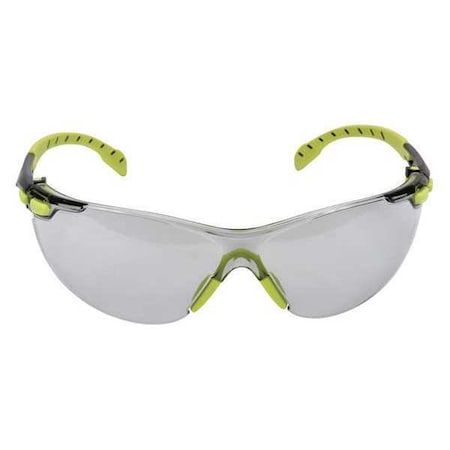 Solus Safety Glasses, Anti-Fog/Scratch, Frameless, Black/Green Temple, Indoor/Outdoor Gray Lens MPN:S1207SGAF