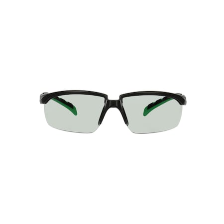 Series 2000, Safety Glasses, Anti-Scratch, Low IR Lens, Green/Black Frame, 20 PK MPN:S2017AS-BLK