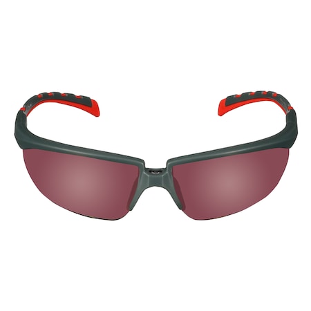 Series 2000, Safety Glasses, Anti-scratch, Red Mirror Lens, Gray/Red Frame, 20 PK MPN:S2024AS-RED