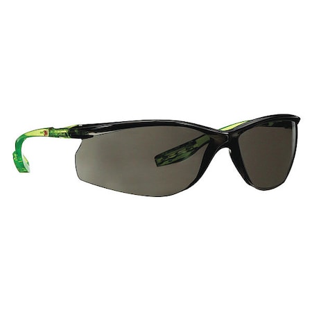 CCS, Safety Glasses, Scotchgard Anti-Fog & Anti-Scratch, Gray Lens, Green Frame, Frameless MPN:SCCS02SGAF-GRN