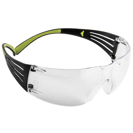 SecureFit Safety Glasses, 400 Series, Anti-Fog, Anti-Scratch, Frameless, Black Arm, Clear Lens MPN:SF401AF