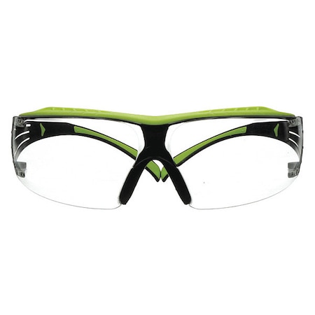 SecureFit 400, Safety Glasses, Anti-Fog & Anti-Scratch, Clear Lens, Black/Green Frame, Frameless MPN:SF401XAF-GRN
