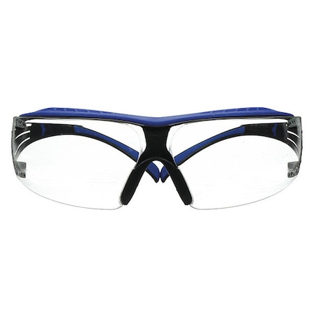 SecureFit 400, Safety Glasses, Scotchgard Anti-Fog & Anti-Scratch, Clear Lens, Blue/Gray Frame MPN:SF401XSGAF-BLU