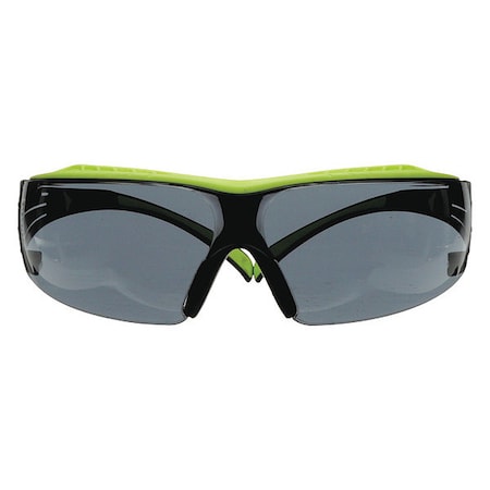 SecureFit 400, Safety Glasses, Anti-Fog & Anti-Scratch, Gray Lens, Black/Green Frame, Frameless MPN:SF402XAF-GRN