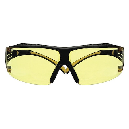 SecureFit 400, Safety Glasses, Scotchgard Anti-Fog & Anti-Scratch, Amber Lens, Black/Yellow Frame MPN:SF403XSGAF-YEL