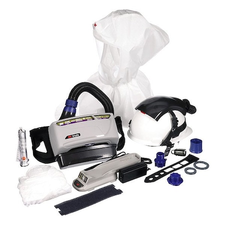 PAPR Kit, Versaflo, Hood with Hard Hat, Belt-Mount/Back-Mount, 4-pt Ratchet, Universal MPN:TR-600-IHK