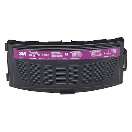 Filter, 3M Versaflo TR-600 Series, HEPA, Snap On/Off Connection, Magenta, PK5 MPN:TR-6710N-5