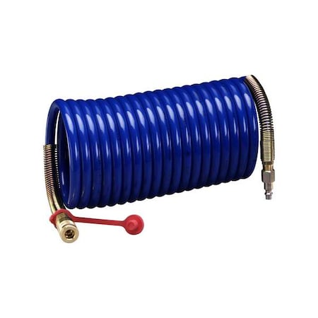 Coiled Airline Hose, 100 ft Hose L, Blue MPN:W-2929-100