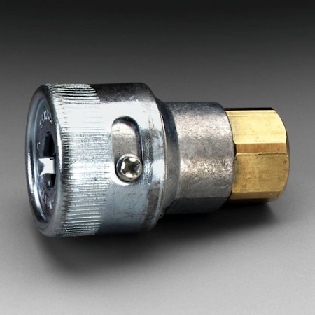 Socket W-3185-2, 1/4 in Body Size, 1/4 in FPT, Schrader 2/Case MPN:W-3185-2