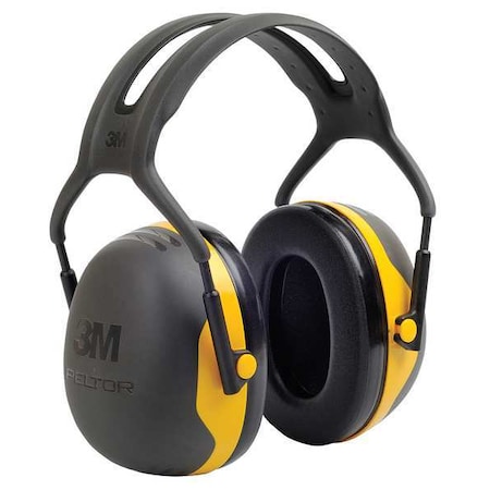 Peltor X2 Over-the-Head Ear Muffs, 24 dB NRR, Passive, Electrically Insulated, Black/Yellow MPN:X2A