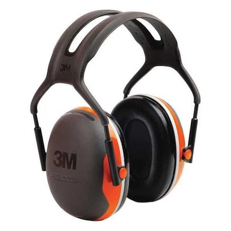 Peltor X4 Over-the-Head Ear Muffs, 27 dB NRR, Passive, Electrically Insulated, Orange MPN:X4A