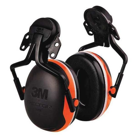 Peltor X4 Hard Hat Mounted Ear Muffs, 25 dB NRR, Passive, Orange MPN:X4P5E