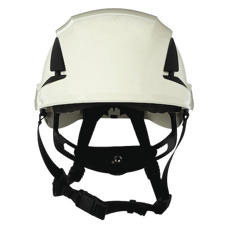 SecureFit Safety Helmet, Front Brim, Type 1, Class C, Vented, Ractchet (6-point), White MPN:X5001V-ANSI