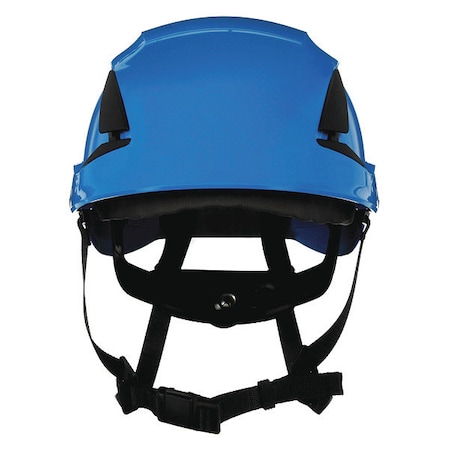 SecureFit Safety Helmet, Front Brim, Type 1, Class C, Vented, Ractchet (6-point), Blue MPN:X5003V-ANSI