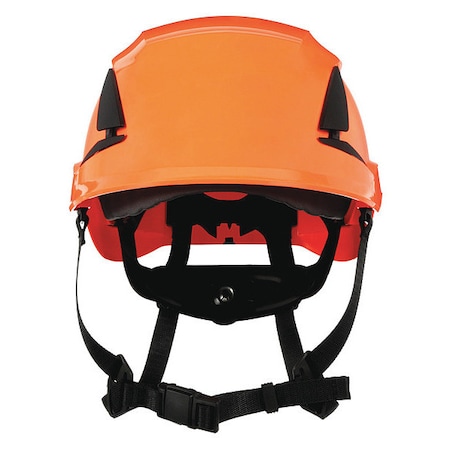 SecureFit Safety Helmet, Front Brim, Type 1, Class C, Vented, Ractchet (6-point), Orange MPN:X5007V-ANSI