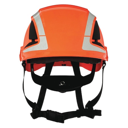 SecureFit Safety Helmet, Front Brim, Type 1, Class C, Reflective, Vented, Ractchet (6-point), Orange MPN:X5007VX-ANSI