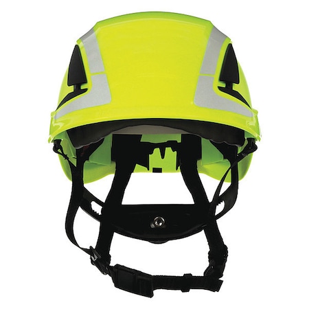 SecureFit Safety Helmet, Type 1, Class C, Reflective, Vented, Ractchet (6-point), Hi-Viz Green MPN:X5014VX-ANSI