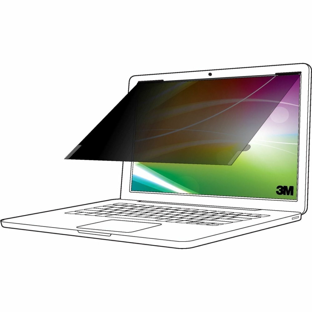 3M Bright Screen Privacy Filter for Laptops, 14in Full Screen, 16:9 Aspect Ratio, Reduces Blue Light, Anti-Glare MPN:BP140W9B