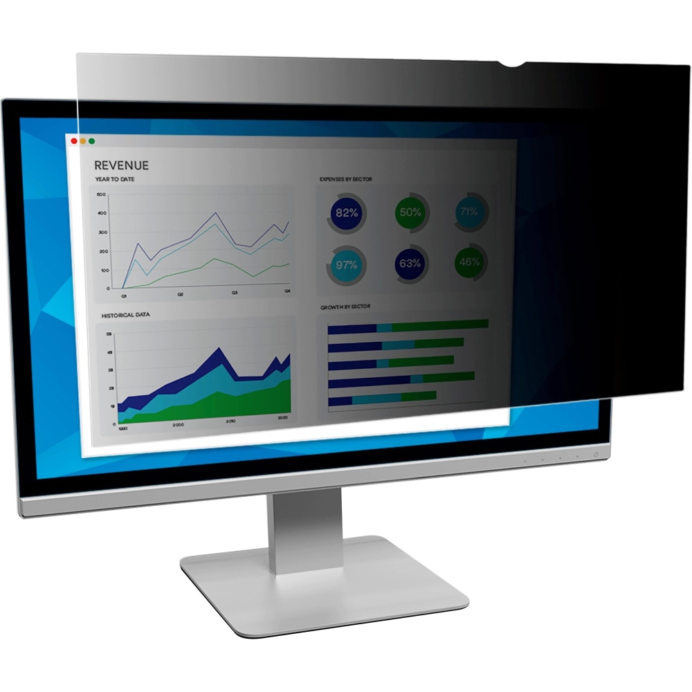 3M Privacy Filter for Monitors, 34in Full Screen, 21:9 Aspect Ratio, Redcues Blue Light, Anti-Glare, PF340W2E MPN:PF340W2E