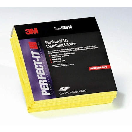 Perfect-It Detailing Cloths, Yellow, 50PK MPN:35597756