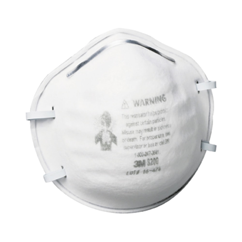 3M N95 Particulate Respirator 8200 Mask, White, Box Of 20 MPN:8200