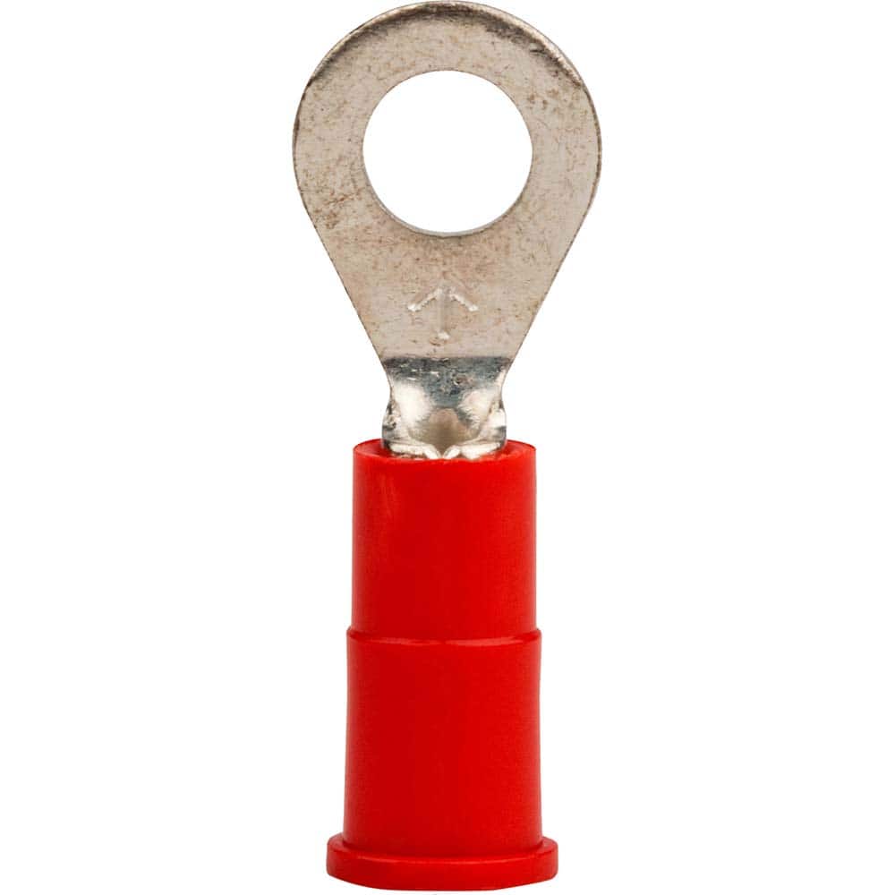 Circular Ring Terminal: Partially Insulated, 22 to 18 AWG, Crimp Connection MPN:7010397273 - Pkg Qty 100