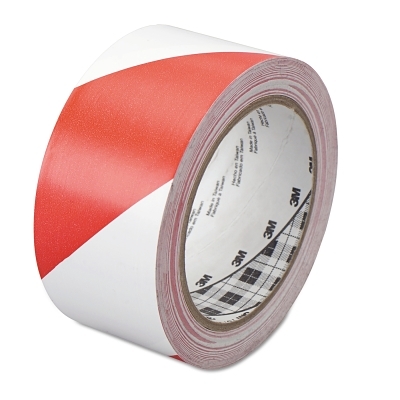 3M Hazard Warning Tape 767 Red/White 2