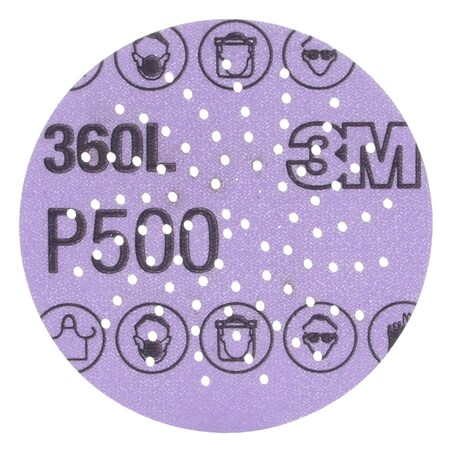 Abrasive Disc, 3 in Dia, Aluminum Oxide, P500 Grit MPN:0-00-51141-20889-3