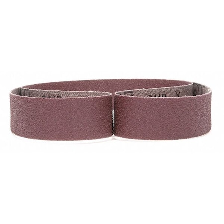 Sanding Belt, 1 in W, 42 in L, Coated, Aluminum Oxide, 80 Grit, Not Applicable, 341D, Brown MPN:01451