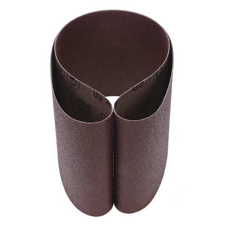 Sanding Belt, 6 in W, 48 in L, Coated, Aluminum Oxide, 60 Grit, Not Applicable, 341D, Brown MPN:01457