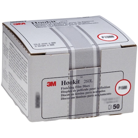 Finish Abrasive Disc, 3 in Dia, Aluminum Oxide, P1200 Grit, Closed Coat Type MPN:260L