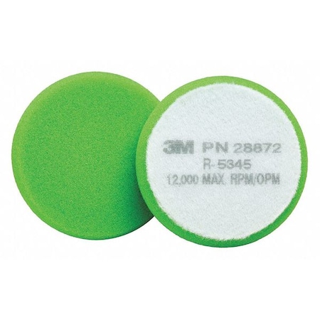 Buffing Pad Flat Face 28872, 3-1/2in, Green Foam, 50/pk MPN:28872