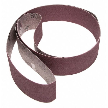 Sanding Belt, 2 in W, 48 in L, Closed Coat, Aluminum Oxide, 50 Grit, Brown MPN:341D