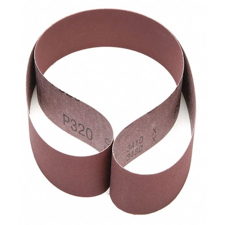 Sanding Belt, 2 in W, 48 in L, Closed Coat, Aluminum Oxide, 50 Grit, Brown MPN:341D
