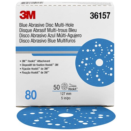 Hook-and-Loop Sanding Disc, Ceramic, 80 Grit, Coated Type, 321U MPN:36157