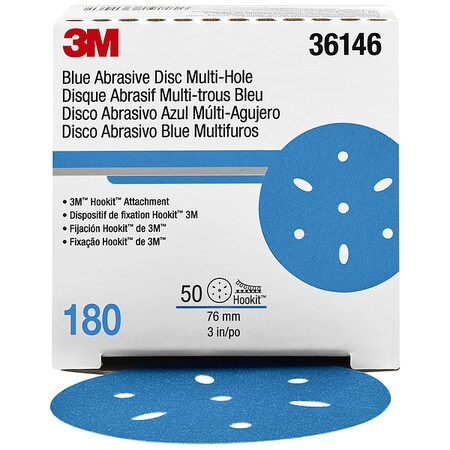 Hook-and-Loop Sanding Disc, Ceramic, 150 Grit, Coated Type, 321U MPN:36160