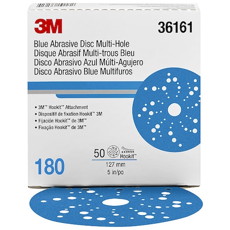Hook-and-Loop Sanding Disc, Ceramic, 180 Grit, Coated Type, 321U MPN:36161