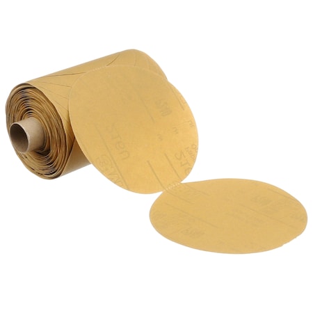Hook-and-Loop Sanding Disc, Coated, Aluminum Oxide, 80 Grit, Medium, 216U, Gold MPN:49909