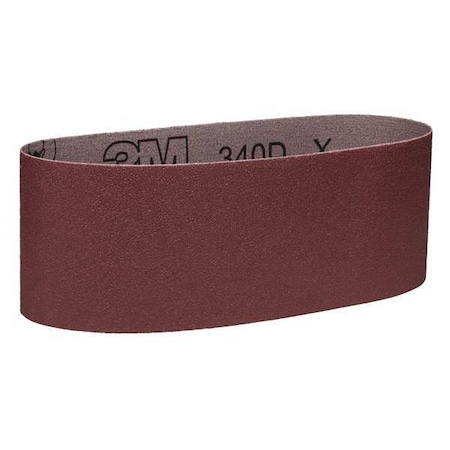 Sanding Belt, 3 in W, 21 in L, Coated, Aluminum Oxide, 80 Grit, Not Applicable, 340D, Brown MPN:60440211492