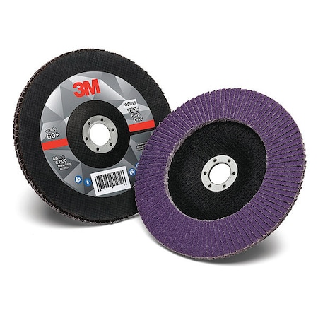 Flap Disc, 7 in Dia, 7/8 in Arbor, 60 Grit MPN:60440351462