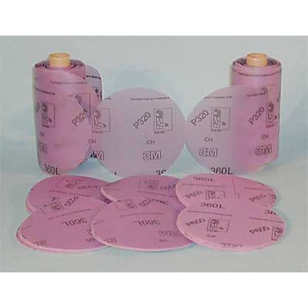 Hook-and-Loop Sanding Disc, 5 in Dia, No Hole, Aluminum Oxide, P1000 Grit, Coated Type, 360L MPN:60600110633