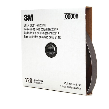 Utility Cloth Roll 211K, 1inx50yd120 J-weight, 5/pk MPN:7000118335