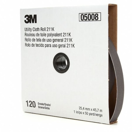Abrasive Utility Roll, Grit 120, Gray MPN:7000118336