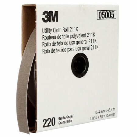 Utility Cloth Roll 211K, 1inx50yd220 J-weight, 5/pk MPN:7000118343