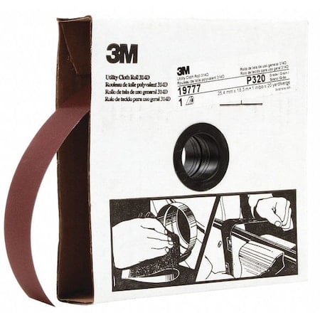 Utility Cloth Roll 314D, 1inx20ydP320 J-, PK5 MPN:7000118499
