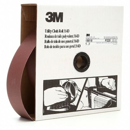 Abrasive Utility Roll, Grit P220, Maroon MPN:7000118538