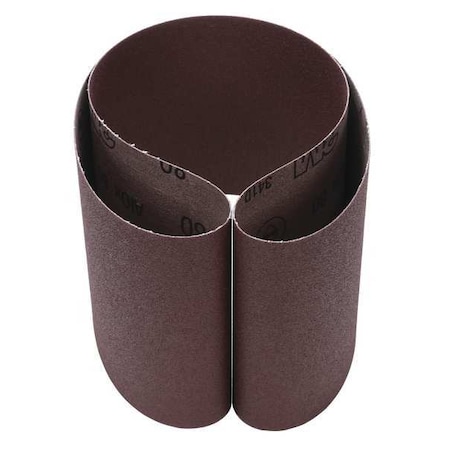 Sanding Belt, 6 in W, 60 in L, Coated, Aluminum Oxide, 80 Grit, Not Applicable, 341D, Brown MPN:7000118800